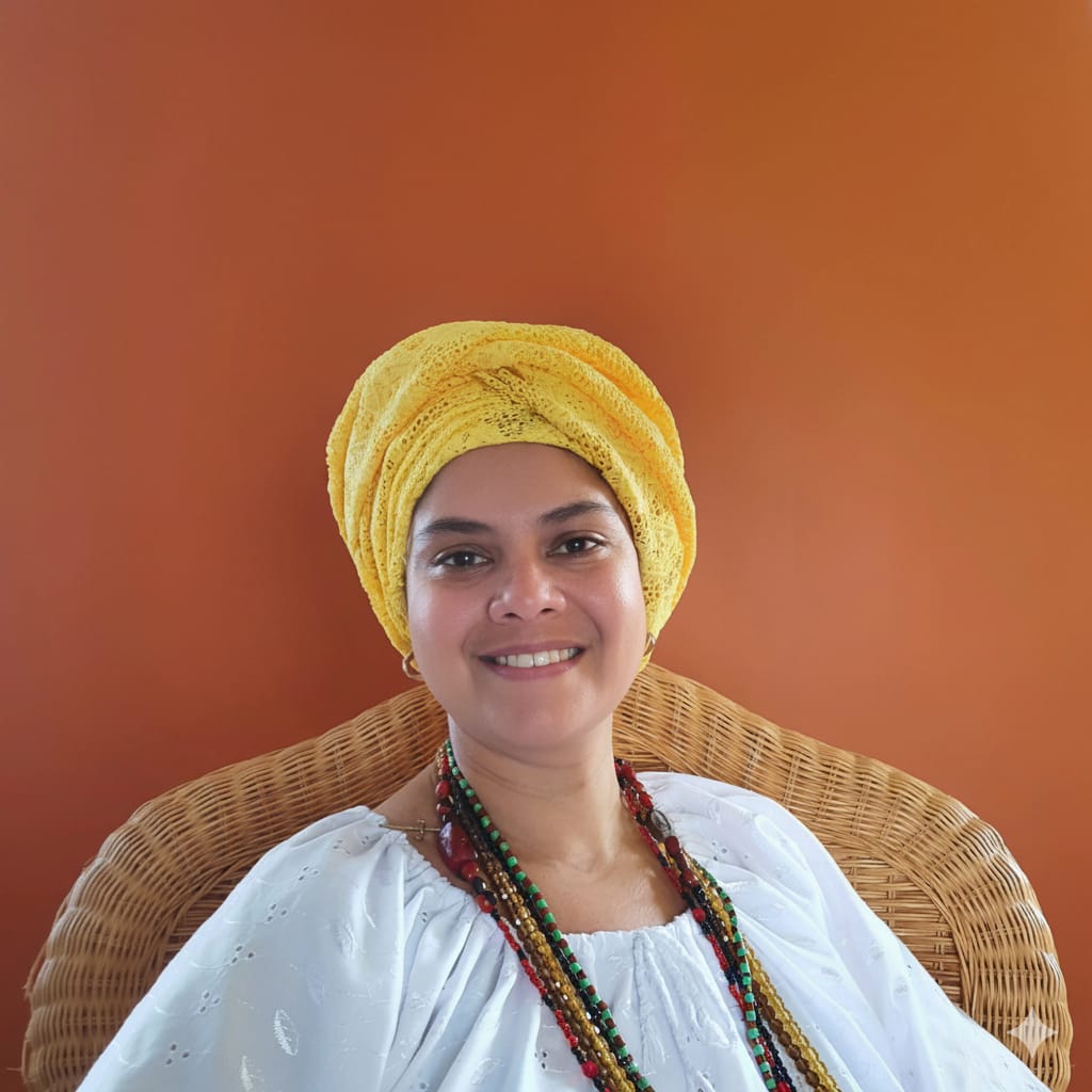 Mãe Flávia, Ìyá Ifá Ṣola, dirigente da Casa de Axé Águas de Oxum
